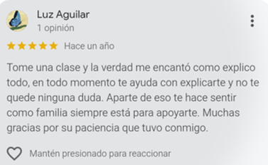 Opinión alumno